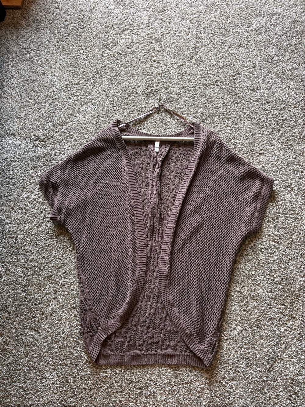 Xhilaration Open-Front Knit Shrug in Mauve